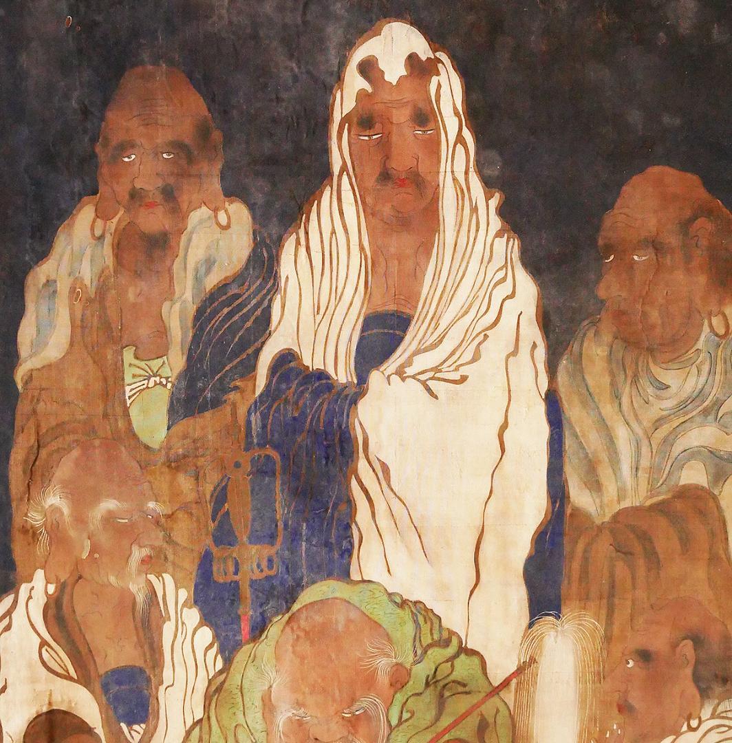 【博物館級】◆『 吉山明兆(兆殿司) 十六羅漢図』◆検） 狩野永徳 狩野探幽