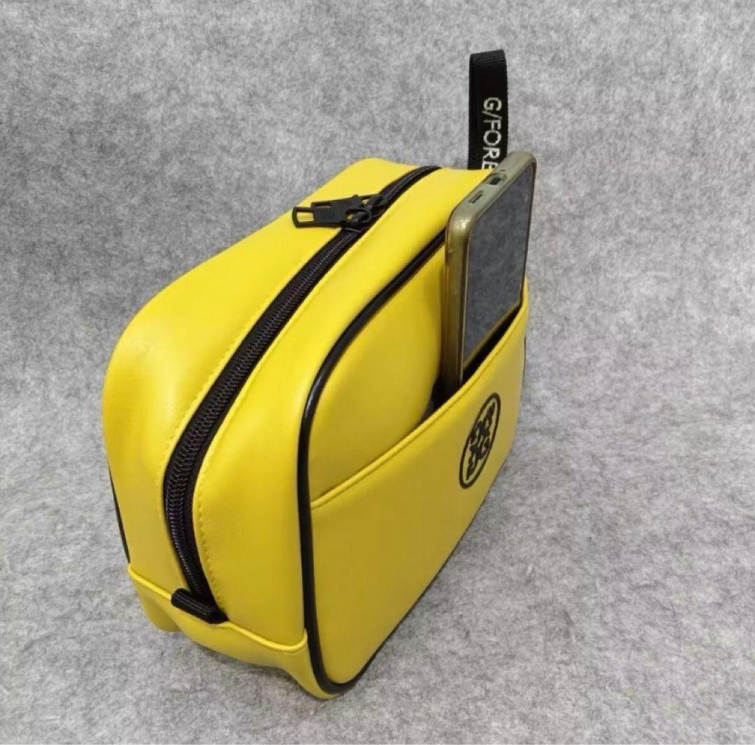 ジーフォア ゴルフ カートバッグ ハンドバック ポーチ イエロー・ブラック