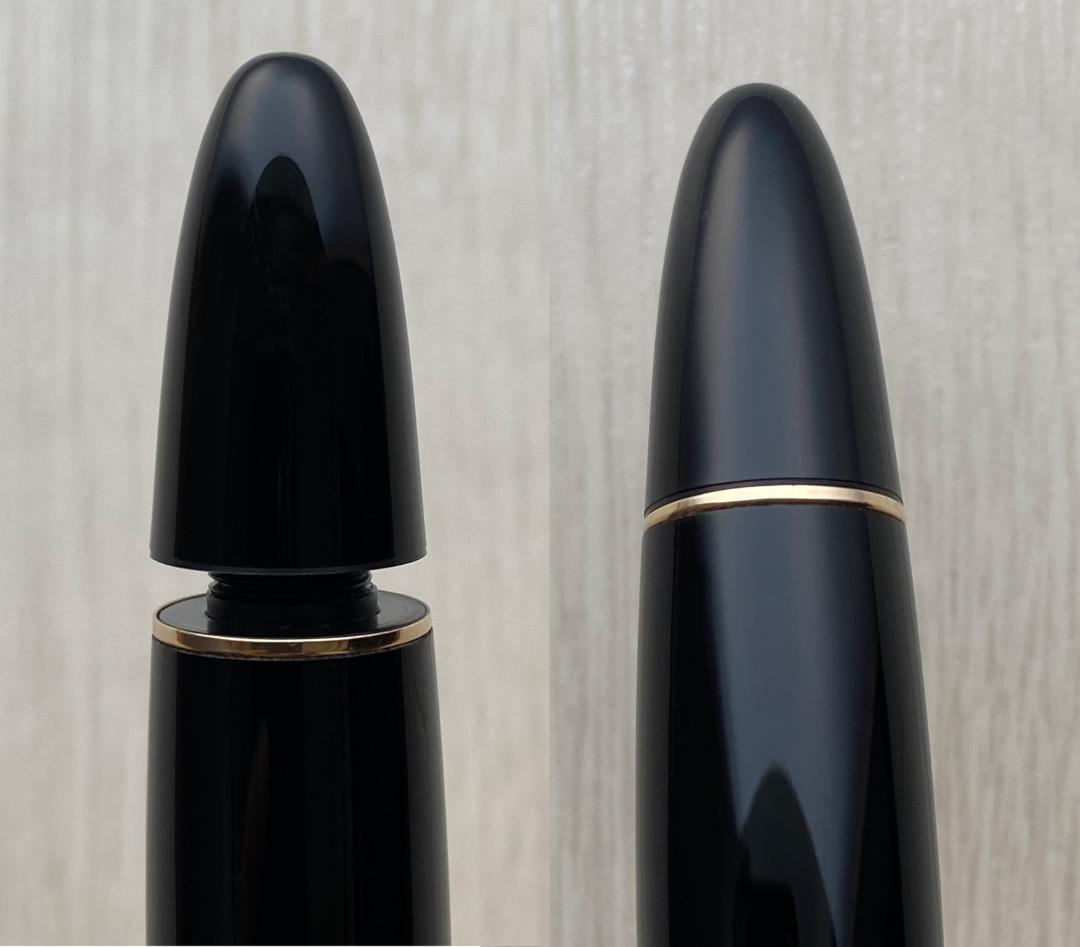 希少 美品モンブラン 149 なで肩18C（EF）中金（3帯）エボナイト 万年筆