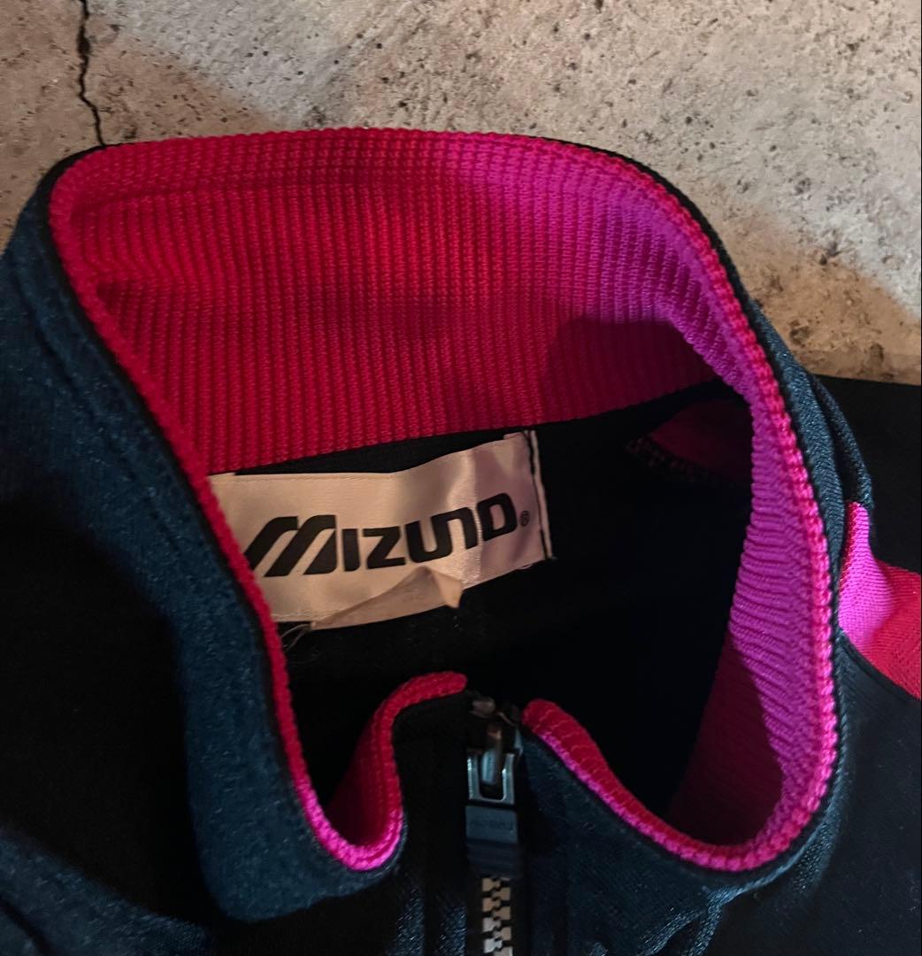 ミズノ　京セラ ジップアップジャケット 黒/ピンク サイズM