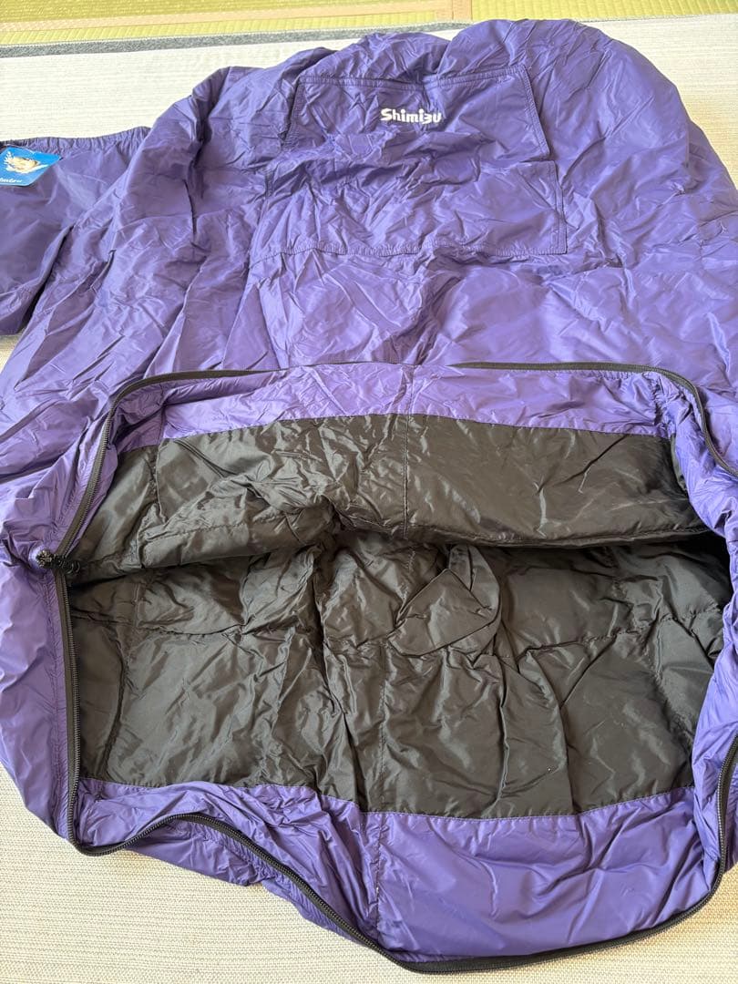 へらぶな　ダウンスカート　シミズ製　紫色