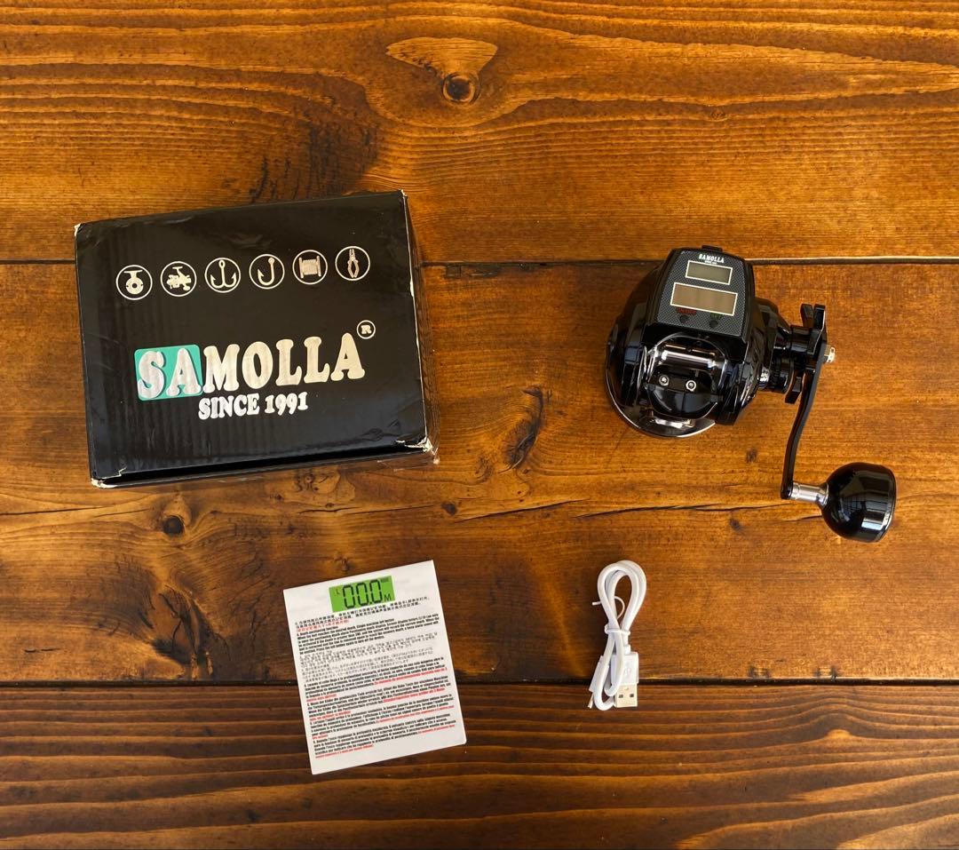 デジタルカウンター付きベイトリール　右巻　ジギング　ソーラー充電　デジタルリール