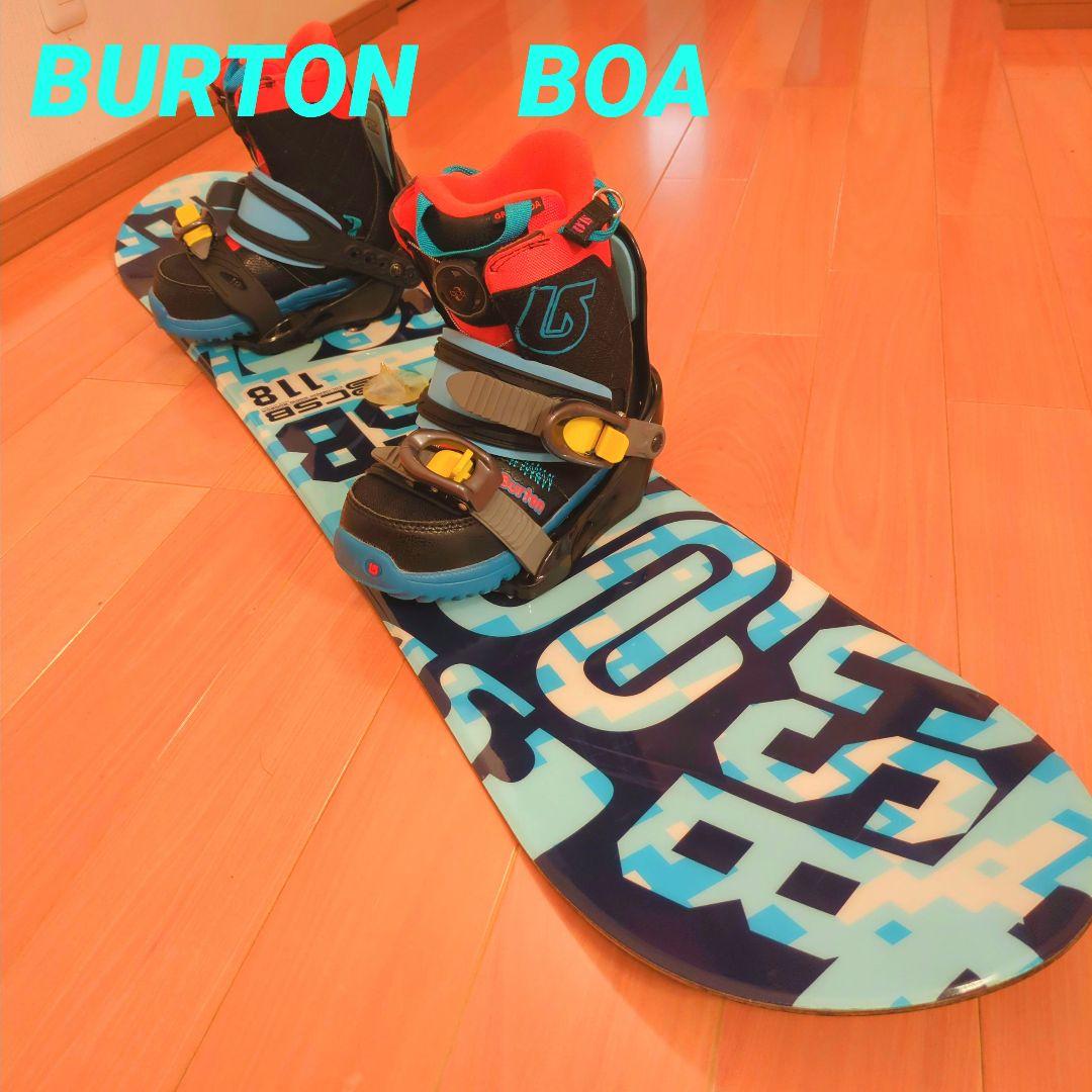 BURTON　BOAブーツ　CSB　キッズスノーボード　ワックス施工済み