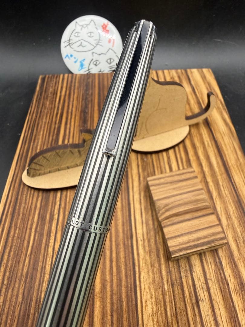 Pilot 万年筆 CUSTOM K-500SS 蝕刻ストライプ 18KWG F