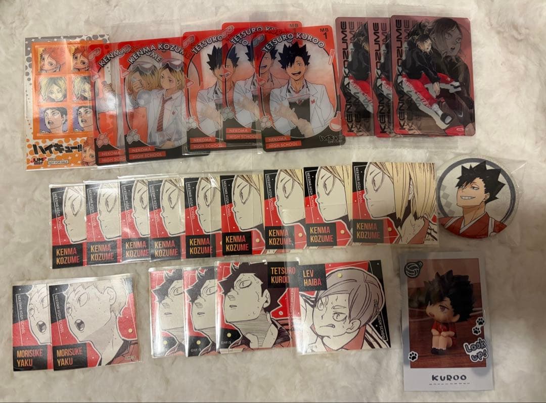 ハイキュー スクエアステッカー 缶バッジ るかっぷ 孤爪研磨 黒尾鉄朗