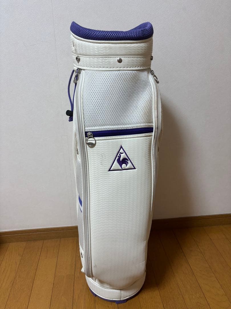 le coq sportif(ルコック)キャディバッグ レディース 白×紫