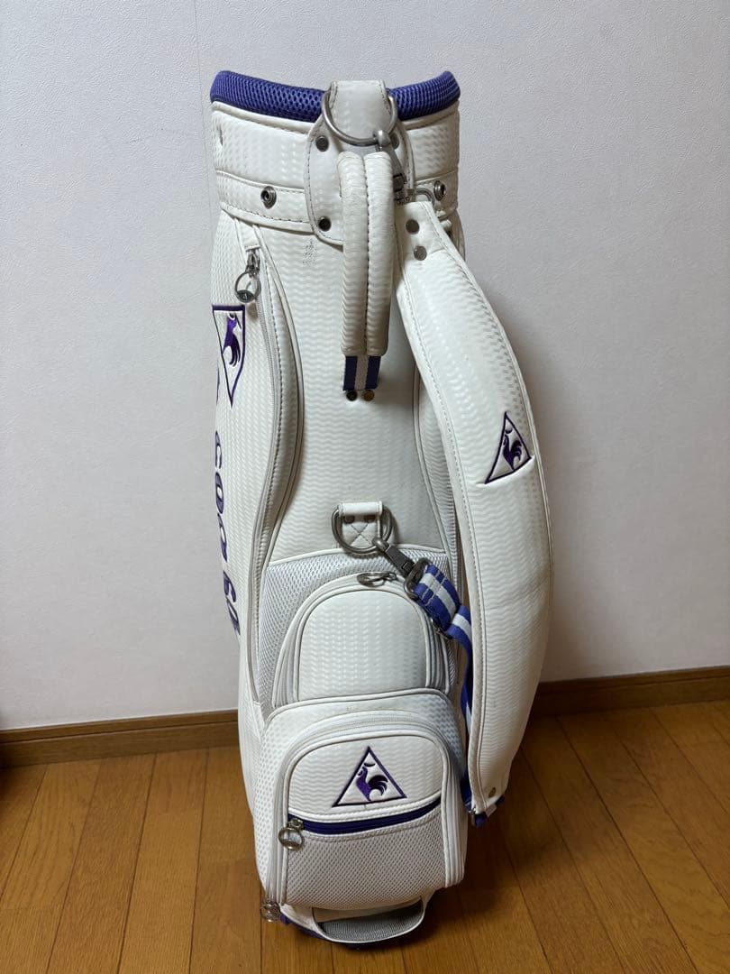 le coq sportif(ルコック)キャディバッグ レディース 白×紫