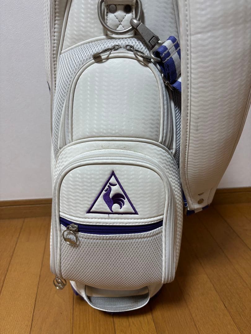 le coq sportif(ルコック)キャディバッグ レディース 白×紫
