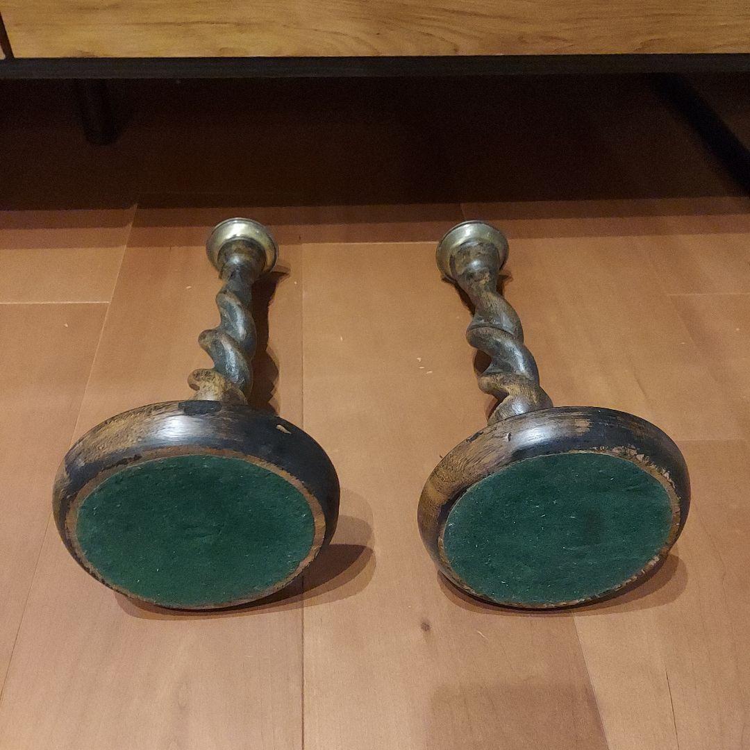 イギリス製ツイストデザインキャンドルホルダー2個セット