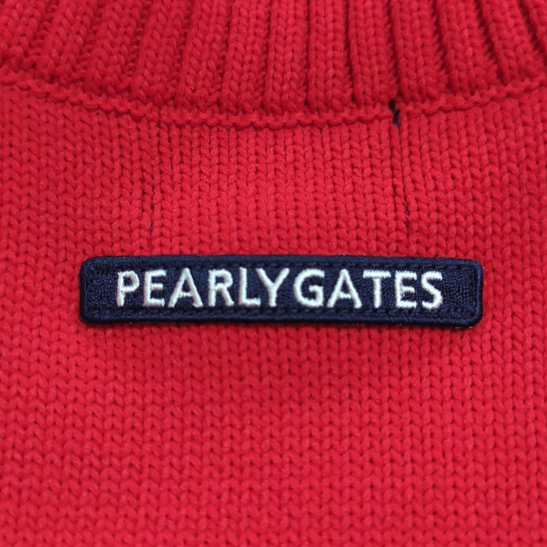 美品 XL 限定モデル 23SS パーリーゲイツ 上田桃子プロ着用 ニット 赤