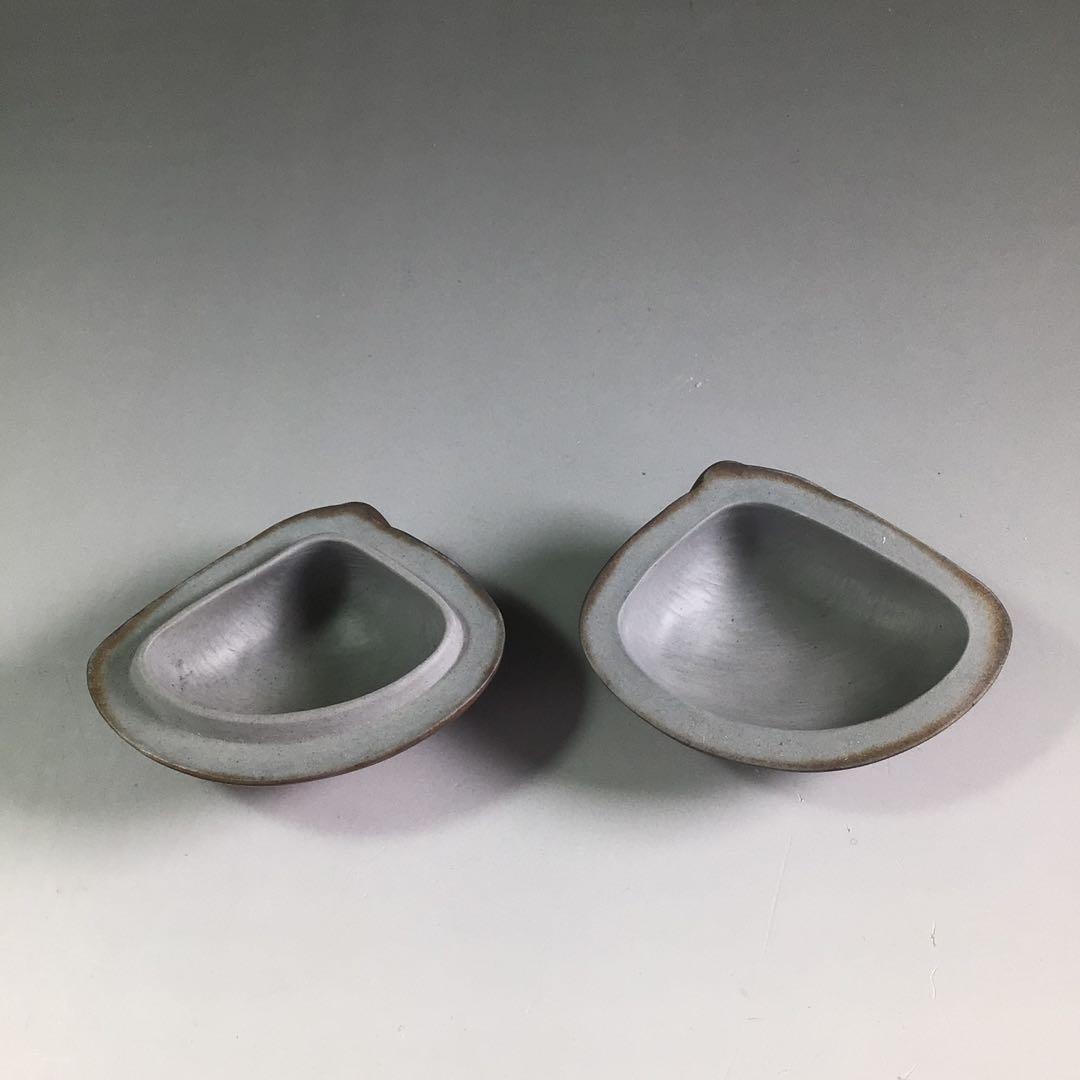 Ｐ８３５　香合　『備前焼』『木村陶峰造』『蛤香合』　共箱　茶道具