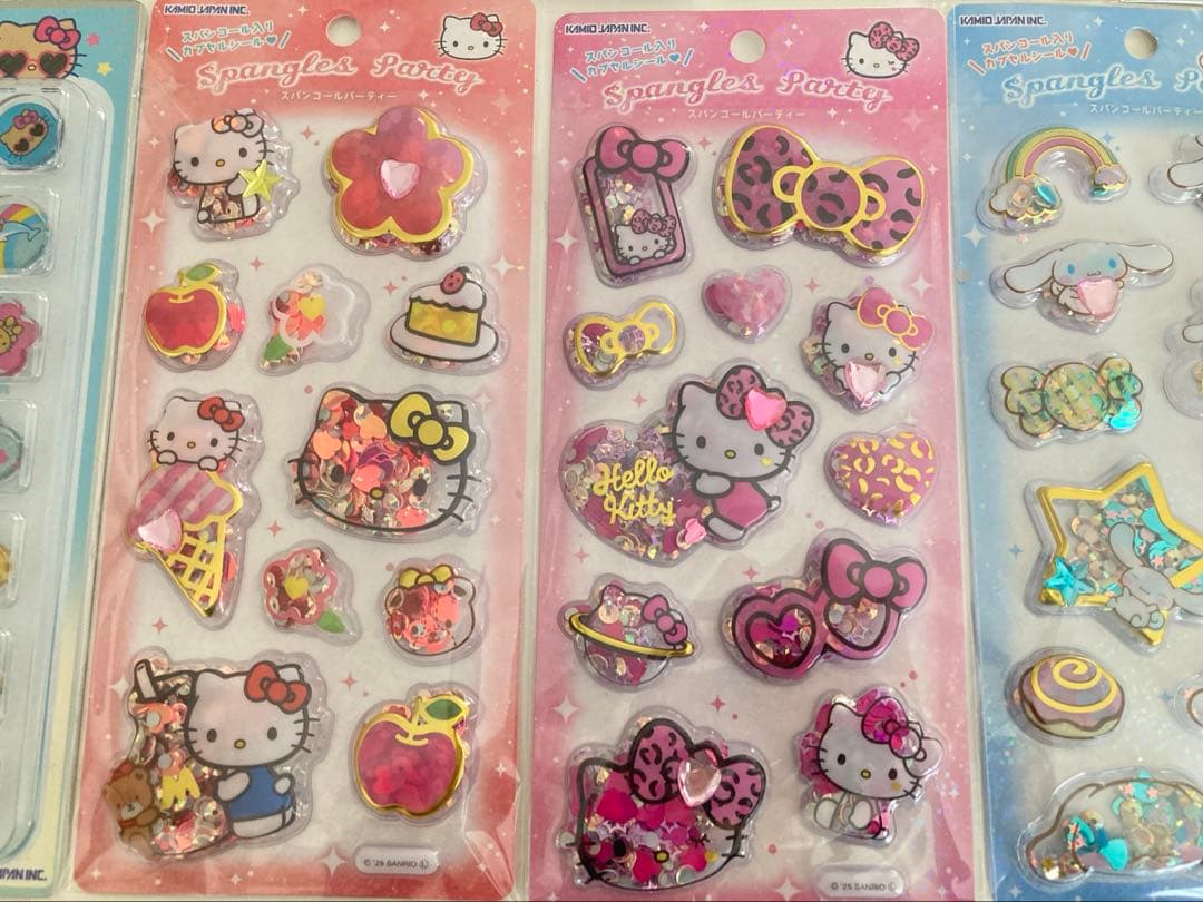 最安値　サンリオ　11枚セット　おはじきふうシール　スパンコールパーティーシール