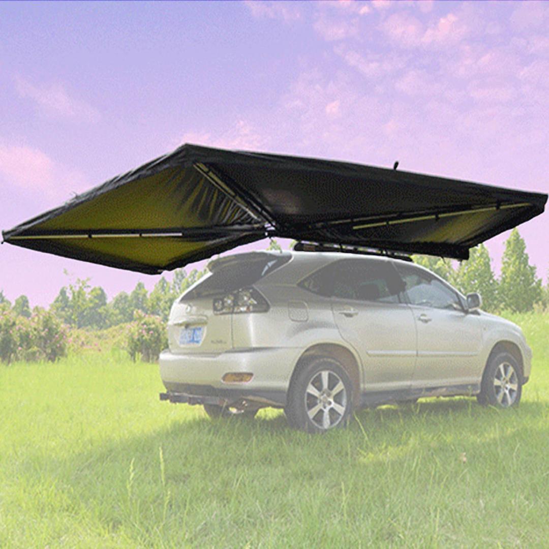 270度展開 カーサイドオーニング 車用タープ　シングルフレーム 運転席側用