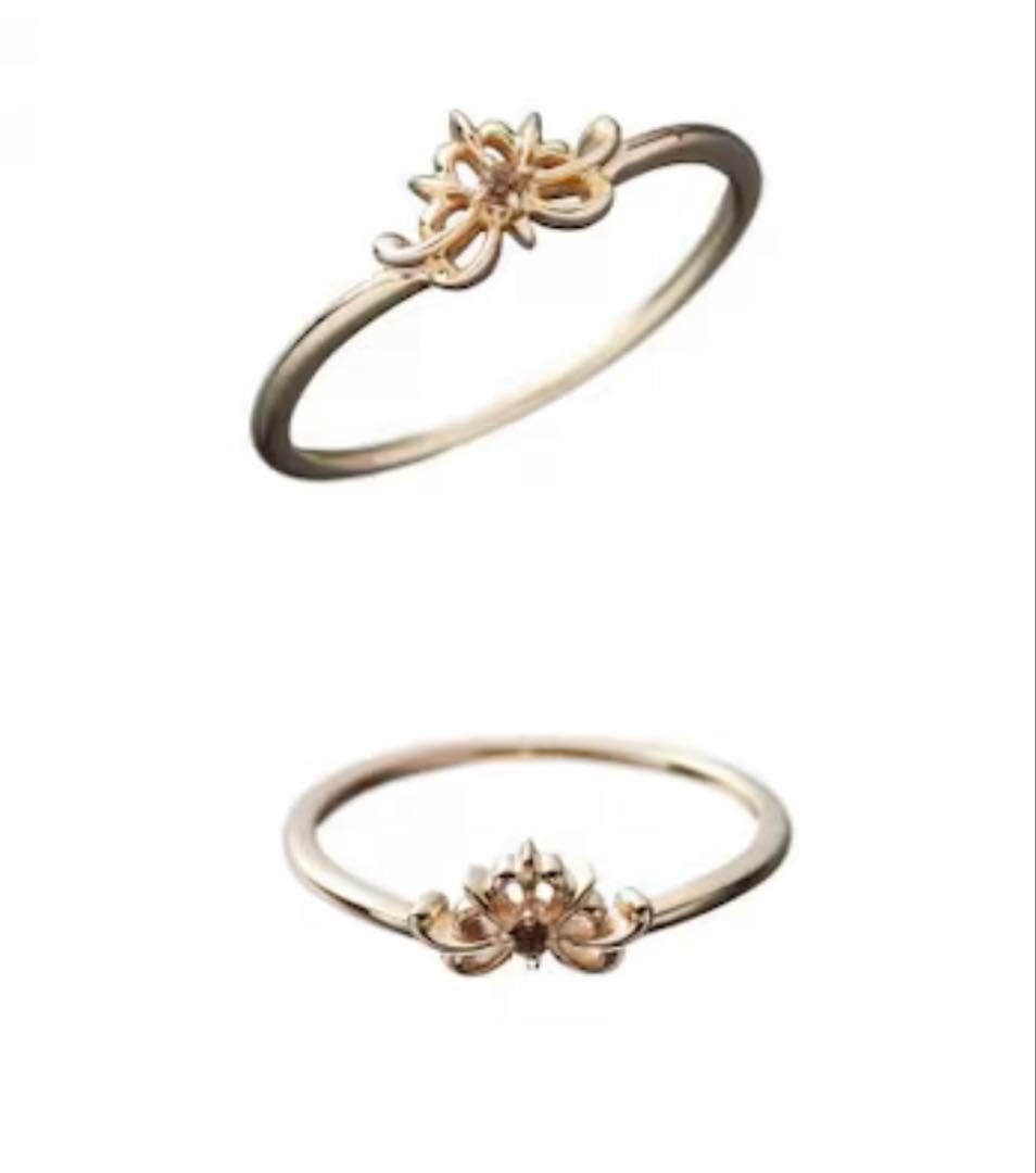 囚われのパルマ チアキ リコリス K10製 ネックレス 指輪9号 セット 新品