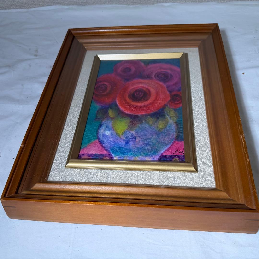 ⭐︎【大人気】⭐︎バラの絵画　額付き　玄関先などに