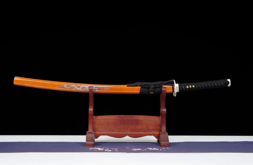 【龍影武士刀】古兵器 刀装具 日本刀　模造刀 居合刀 武士道 鑑賞用 美術刀