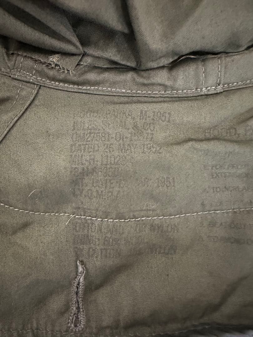 M-51 モッズコート用フード　印字黒