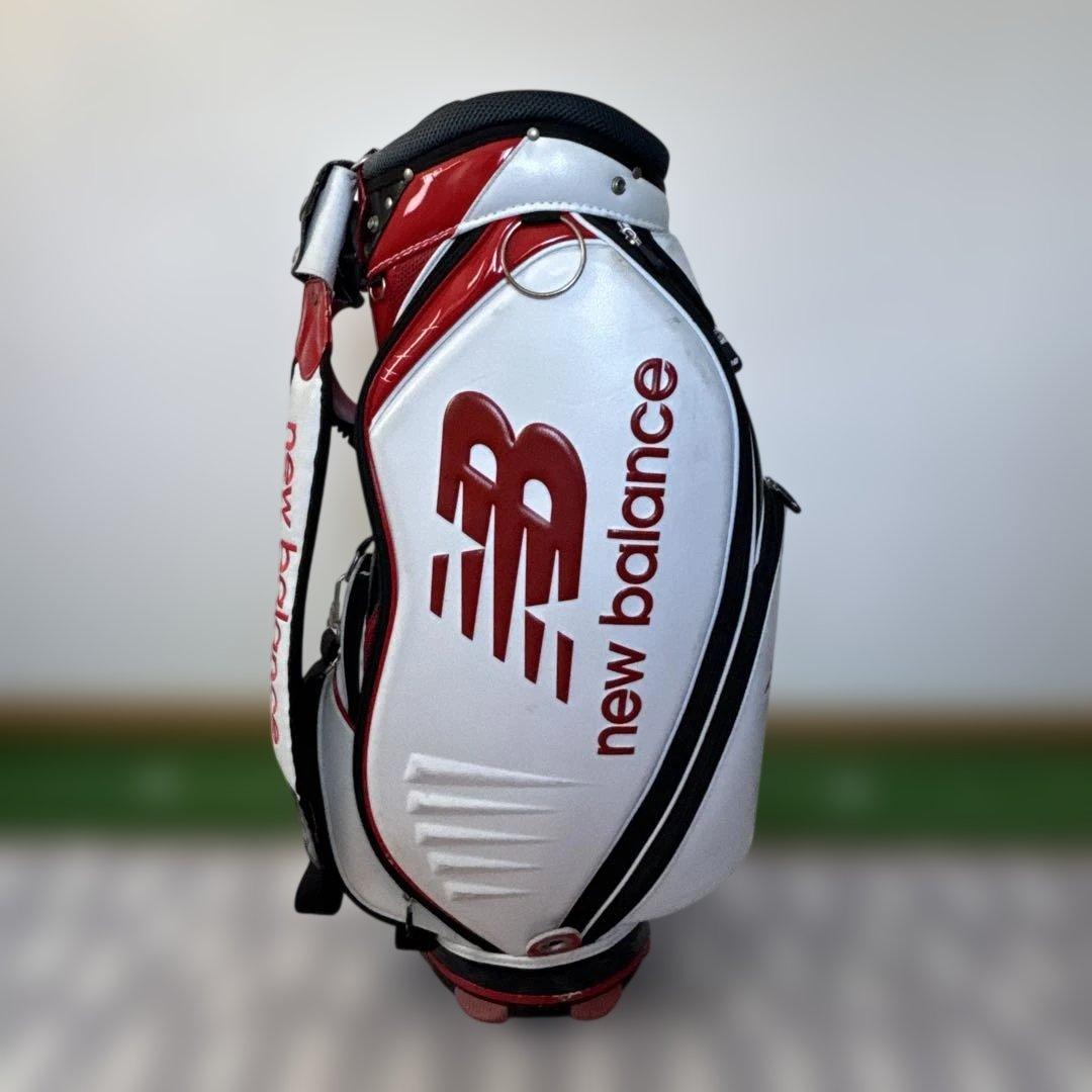new balance ゴルフバッグ ホワイト/レッド