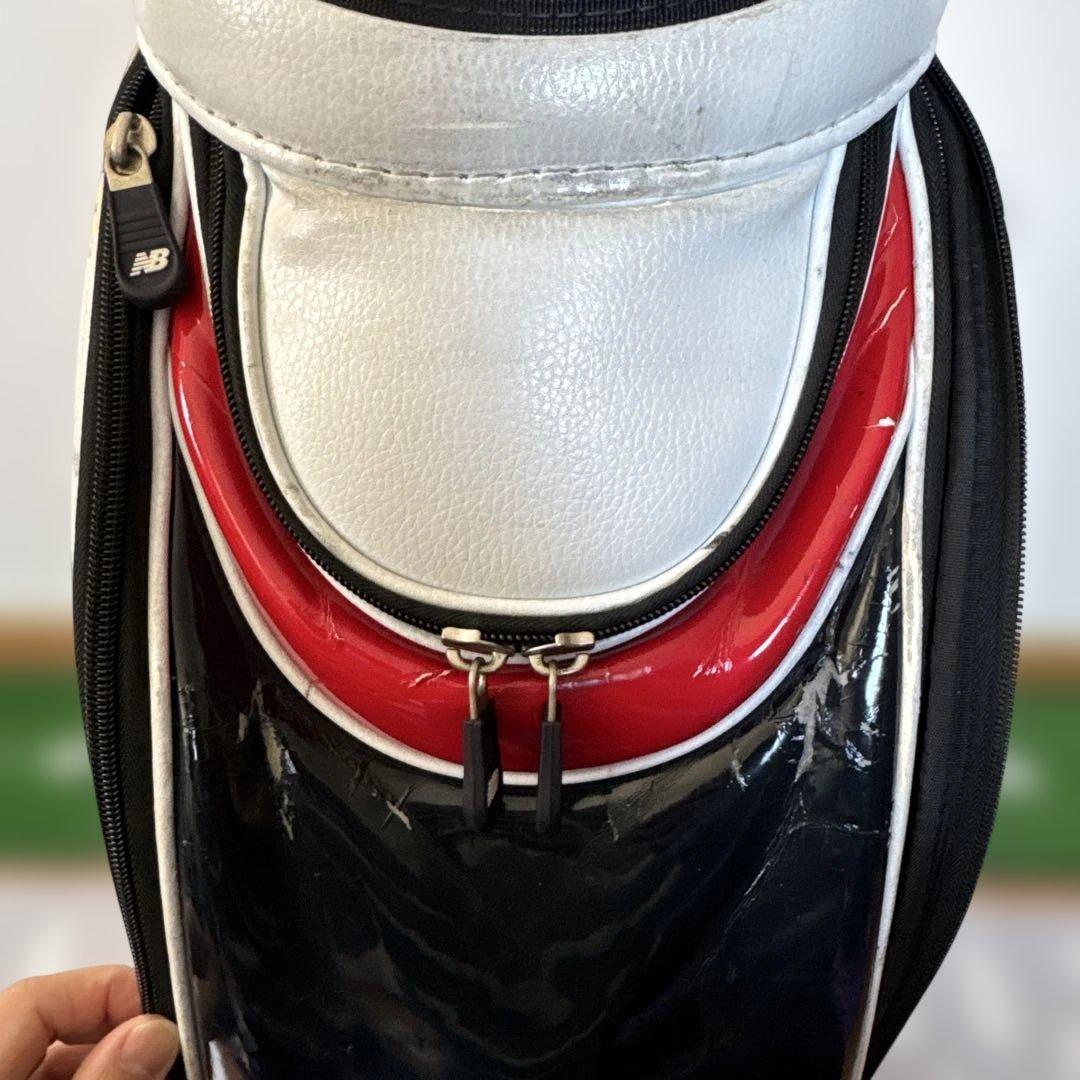 new balance ゴルフバッグ ホワイト/レッド