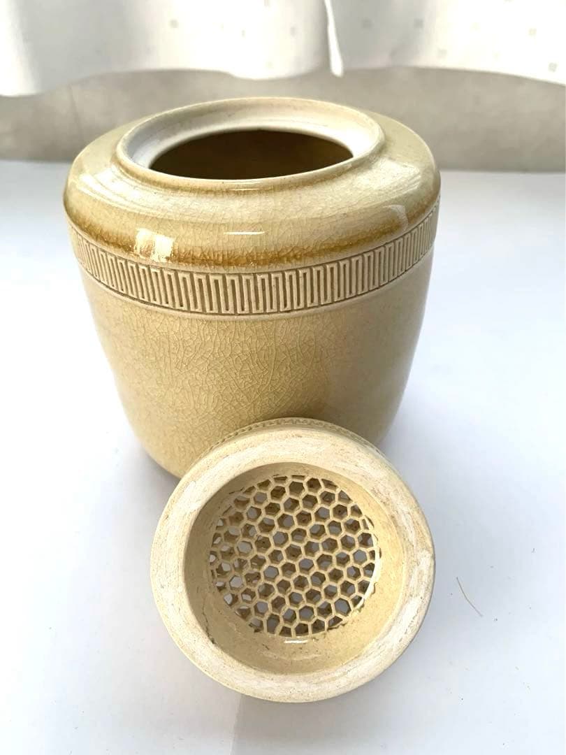 薩摩焼　透かし香炉　在銘　永田作　送料込み