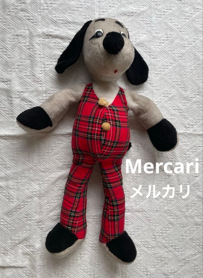 【特大約80cm】昭和レトロ　犬　ぬいぐるみ　ビィンテージ　当時物　メーカー不明
