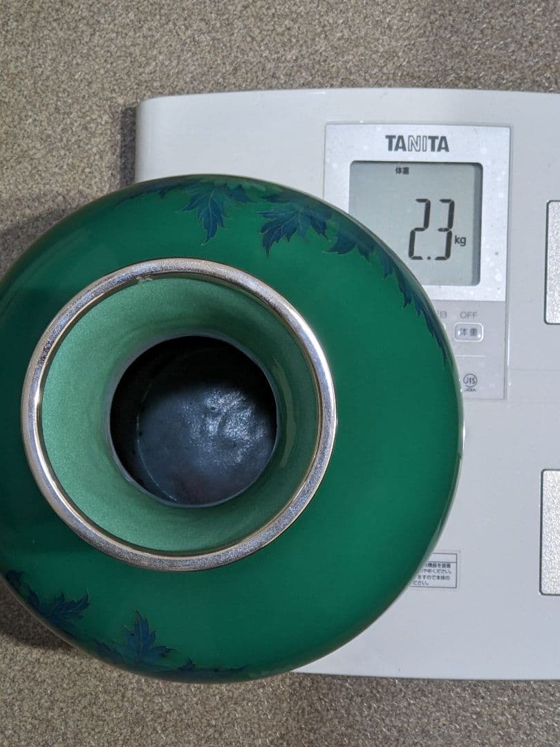 ♦尾張七宝焼 田村七宝 3代田村幸夫造 花文様花瓶 日本工芸会会員 美術品 置物