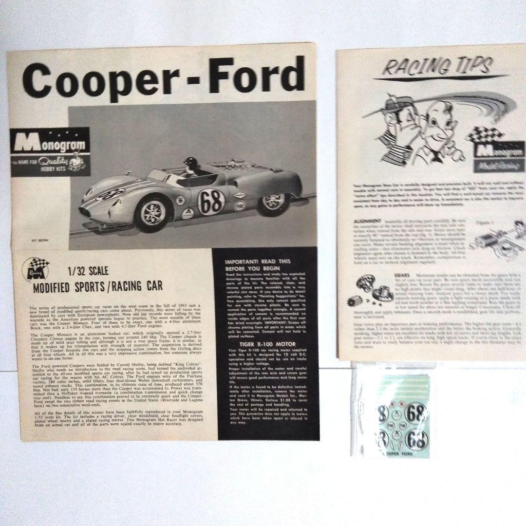 ［レア］モノグラム　クーパー　フォード　1/32 スロットカー組み立てキット