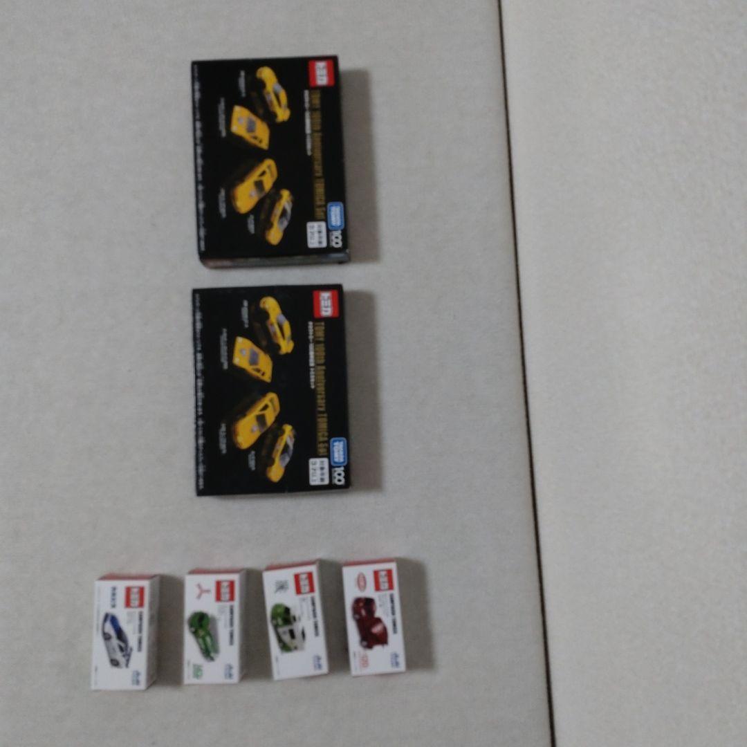 トミカ 100周年記念セット 4台、ミニカー アサヒ飲料4台