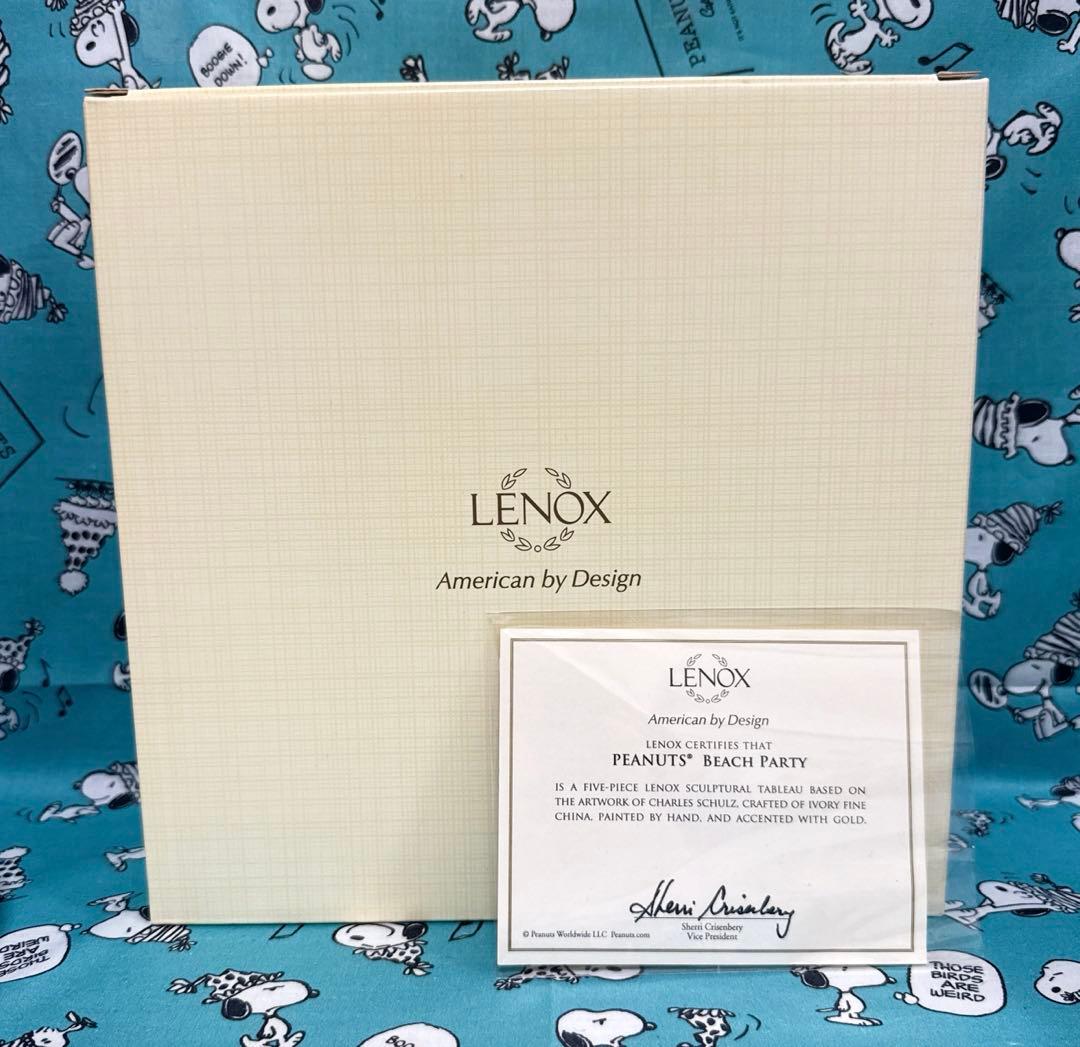 スヌーピー LENOX 陶器 海外 置物 ビーチ 4点セット