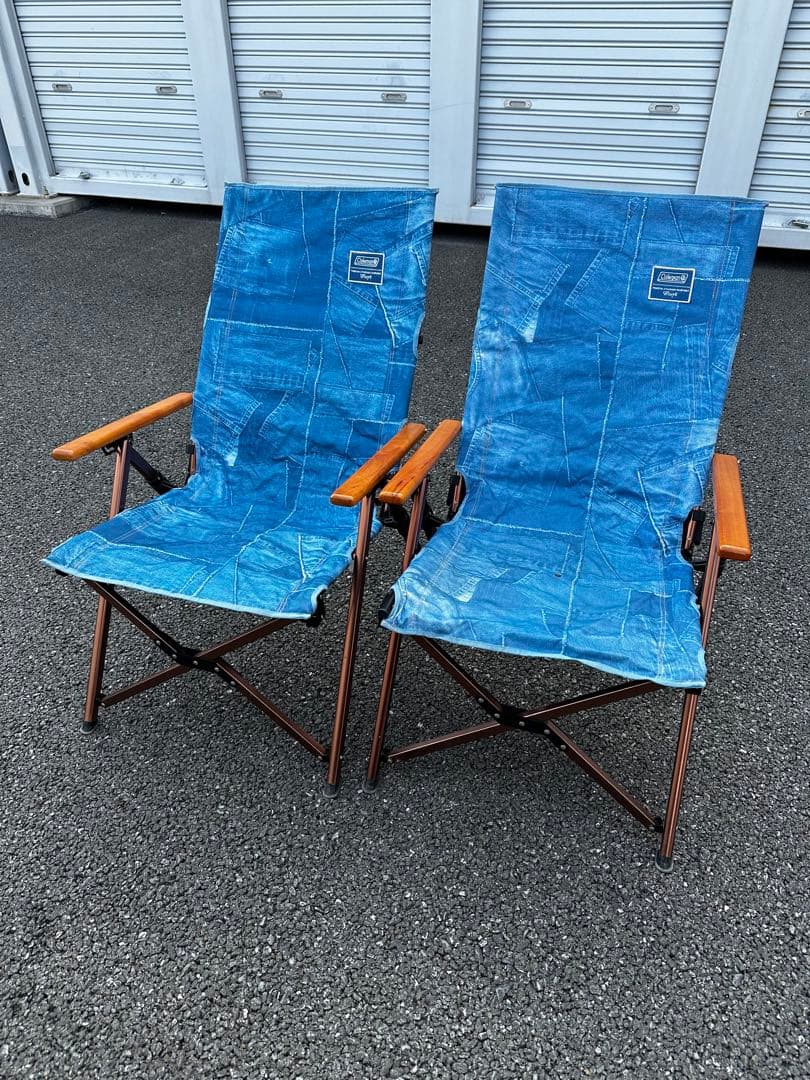 激レア！Coleman レイチェア インディゴレーベル デニム 2脚セット