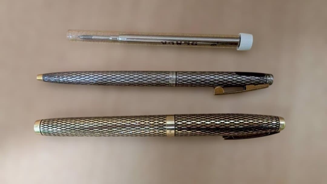 ☆SHEAFFER 万年筆・ボールペンセット　スターリングシルバー　筆記未確認