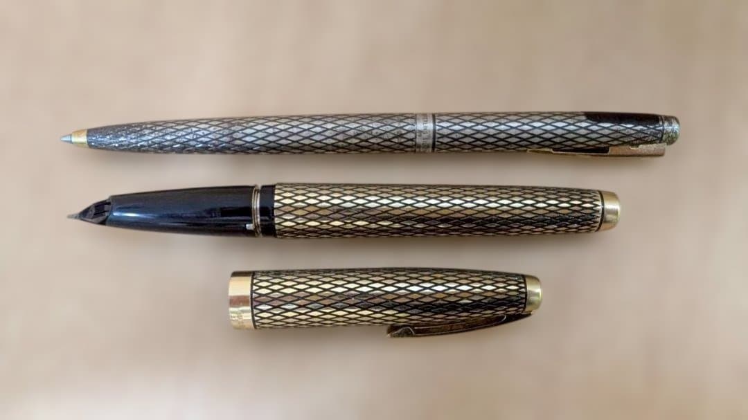 ☆SHEAFFER 万年筆・ボールペンセット　スターリングシルバー　筆記未確認