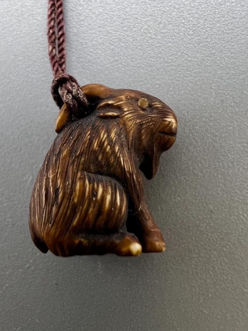 江戸期　レアミニ根付　天然素材　魚　貝　三味線　笛　傘　兎　10点　アンティーク