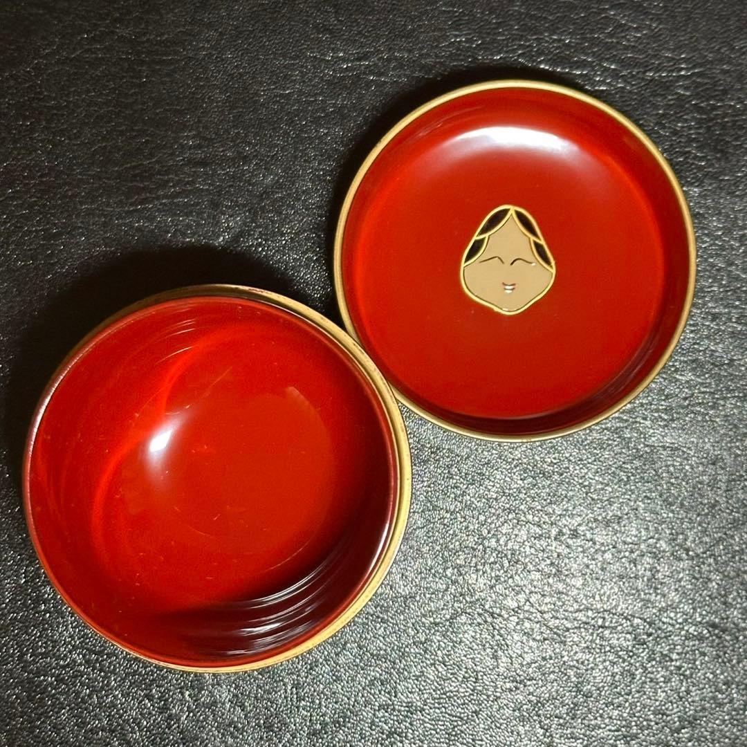 ★茶道具！お多福蒔絵 中棗！『中村 湖彩』作！共箱/共布！★