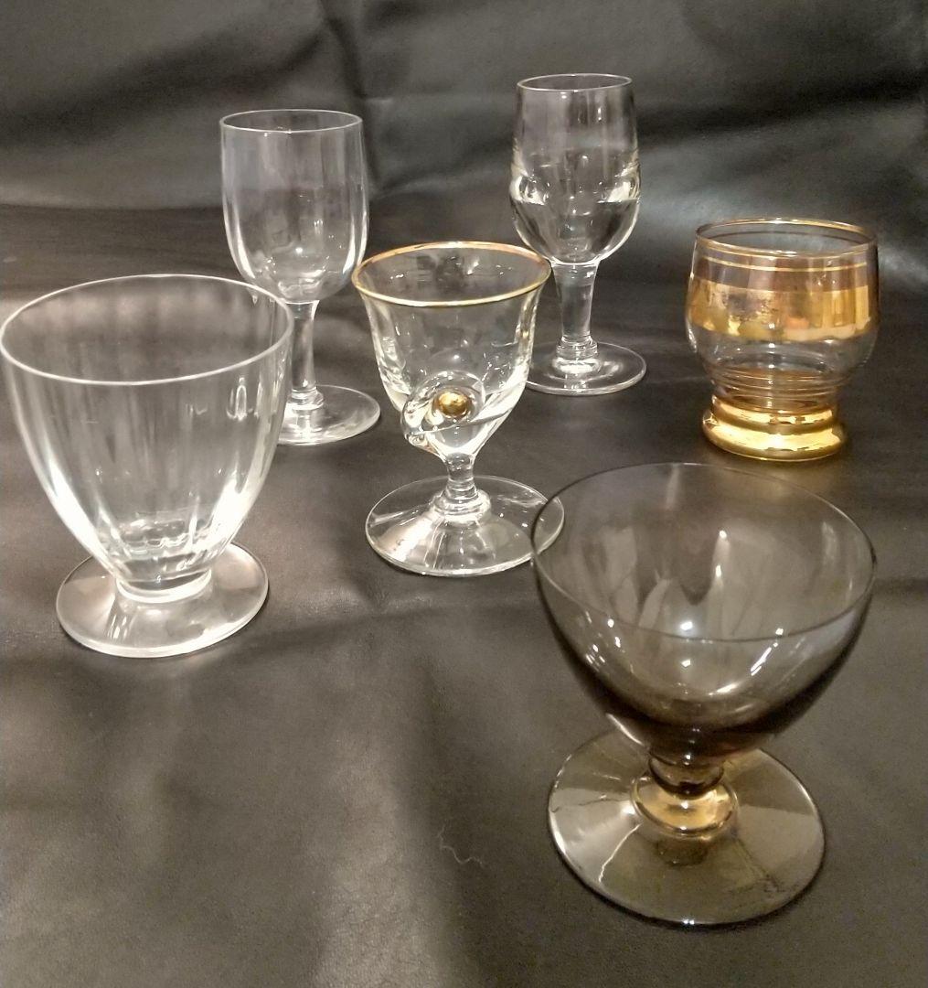 アンティークグラスｘ5 バカラリキュールグラスｘ１