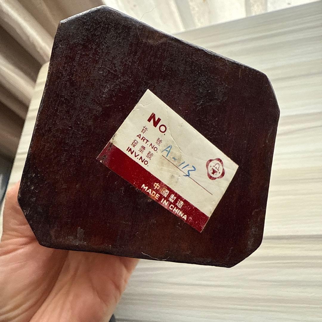 木製置物 4点まとめ売り 木彫り 中国製シールあり