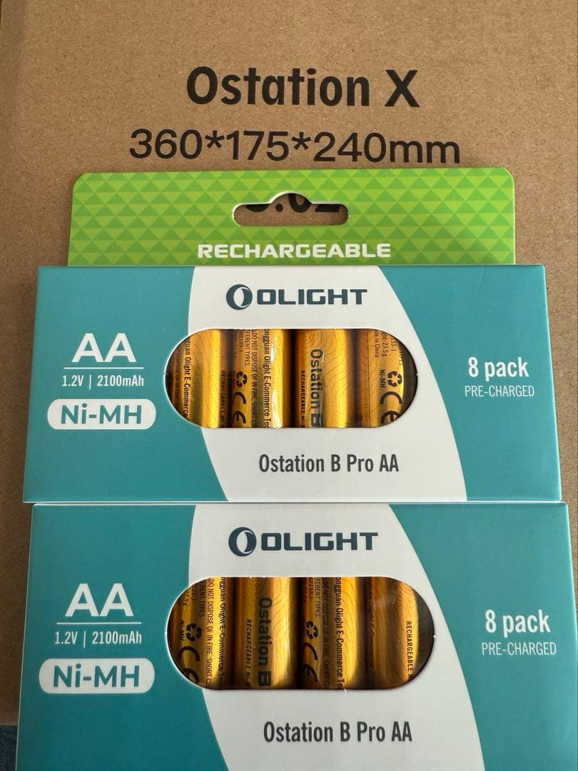 オーライト　olight Ostation X 純正充電池　アダプタセット