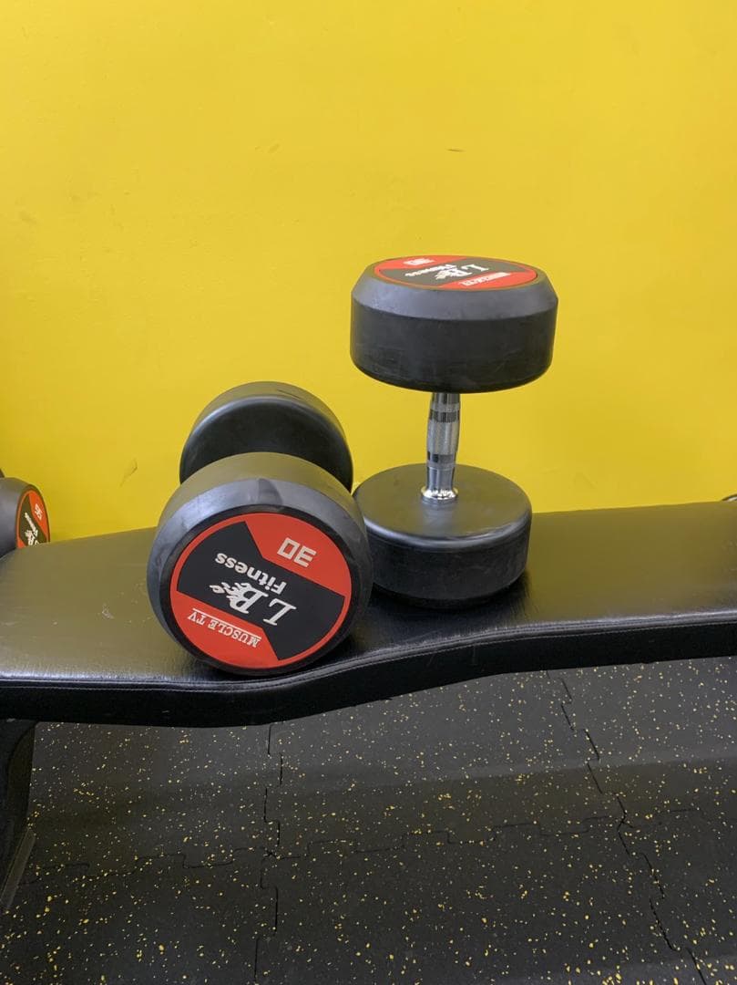 ラバーラウンドダンベル 30kg × 2個（合計60kg）