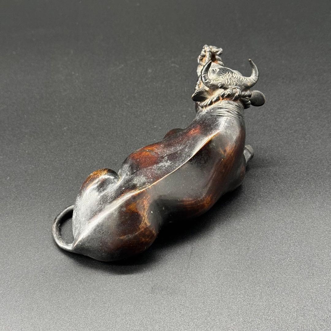 銅牛　置物　時代物　アンティーク