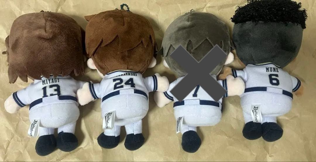 3つセット　Buffaloes選手ぬいぐるみキーチェーン（ホーム）