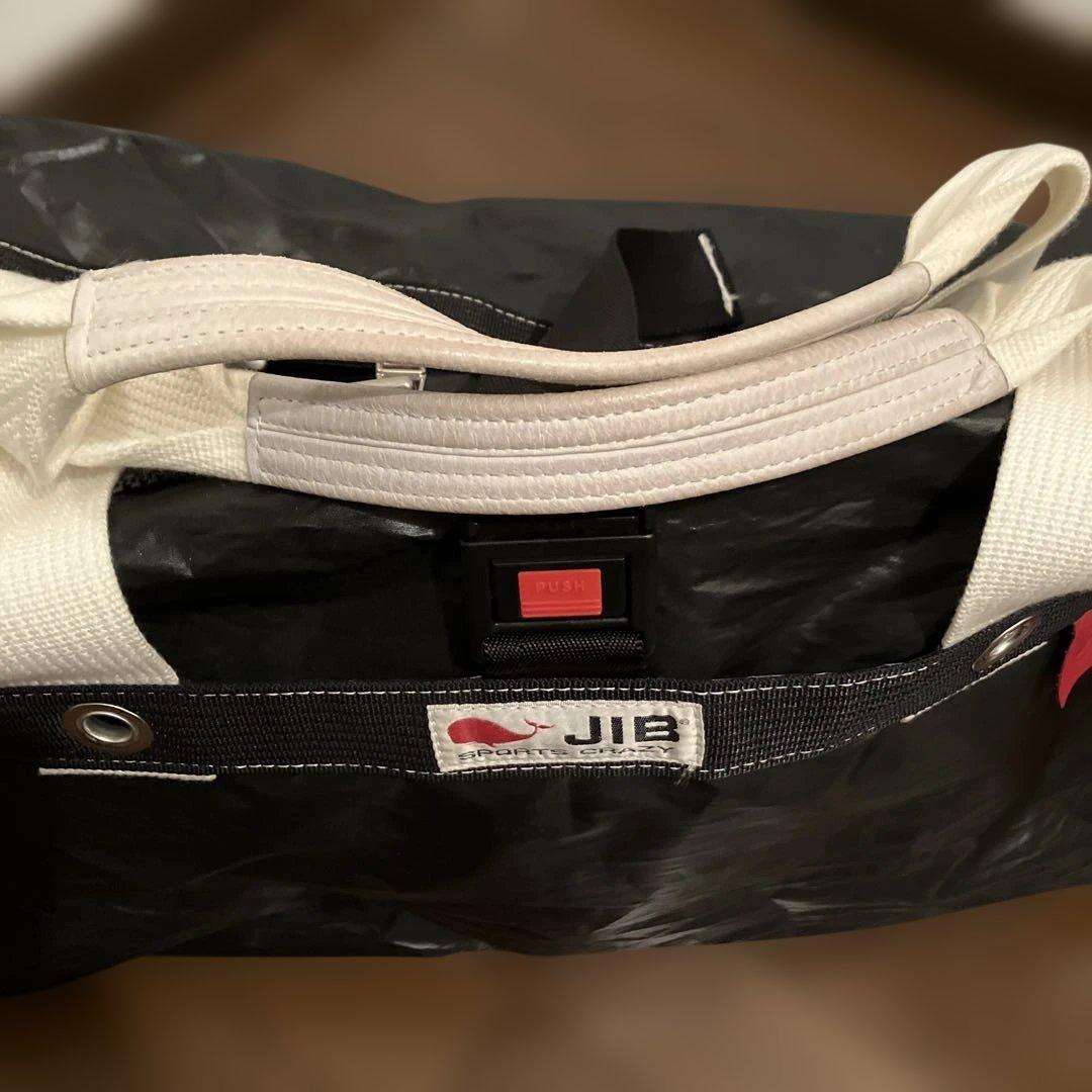 JIBダッフルバッグ　ラージサイズ　ブラック　白ハンドル　革ハンドル　レア　希少