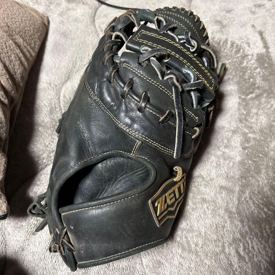 ZETT ブラック レザー 硬式グローブ