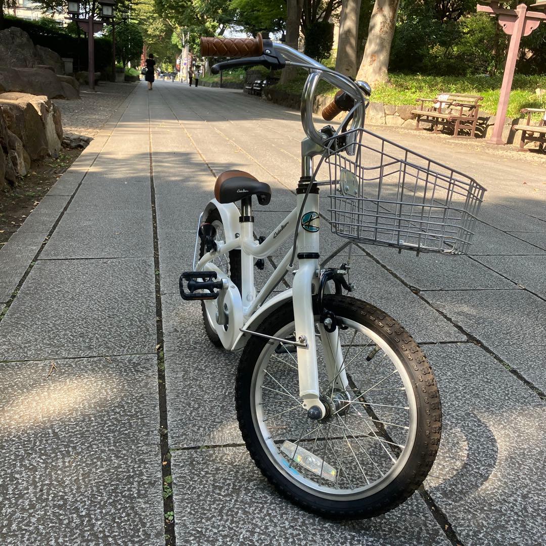 【美品、直接受け渡し】KhodaaBloom 16インチ ホワイト+補助輪