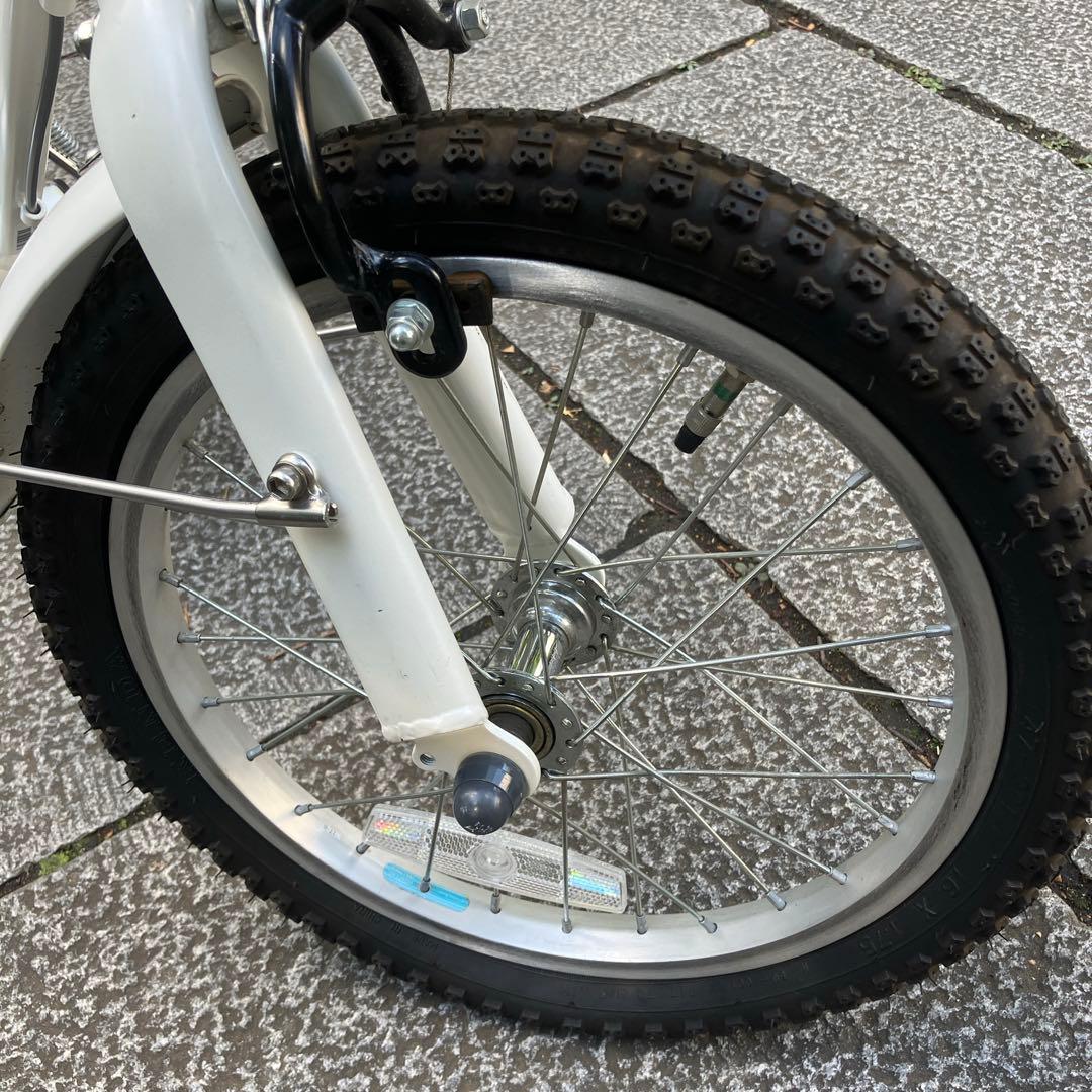 【美品、直接受け渡し】KhodaaBloom 16インチ ホワイト+補助輪