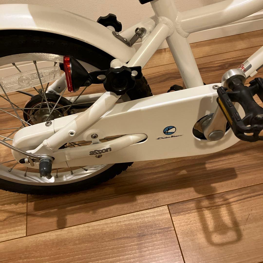 【美品、直接受け渡し】KhodaaBloom 16インチ ホワイト+補助輪