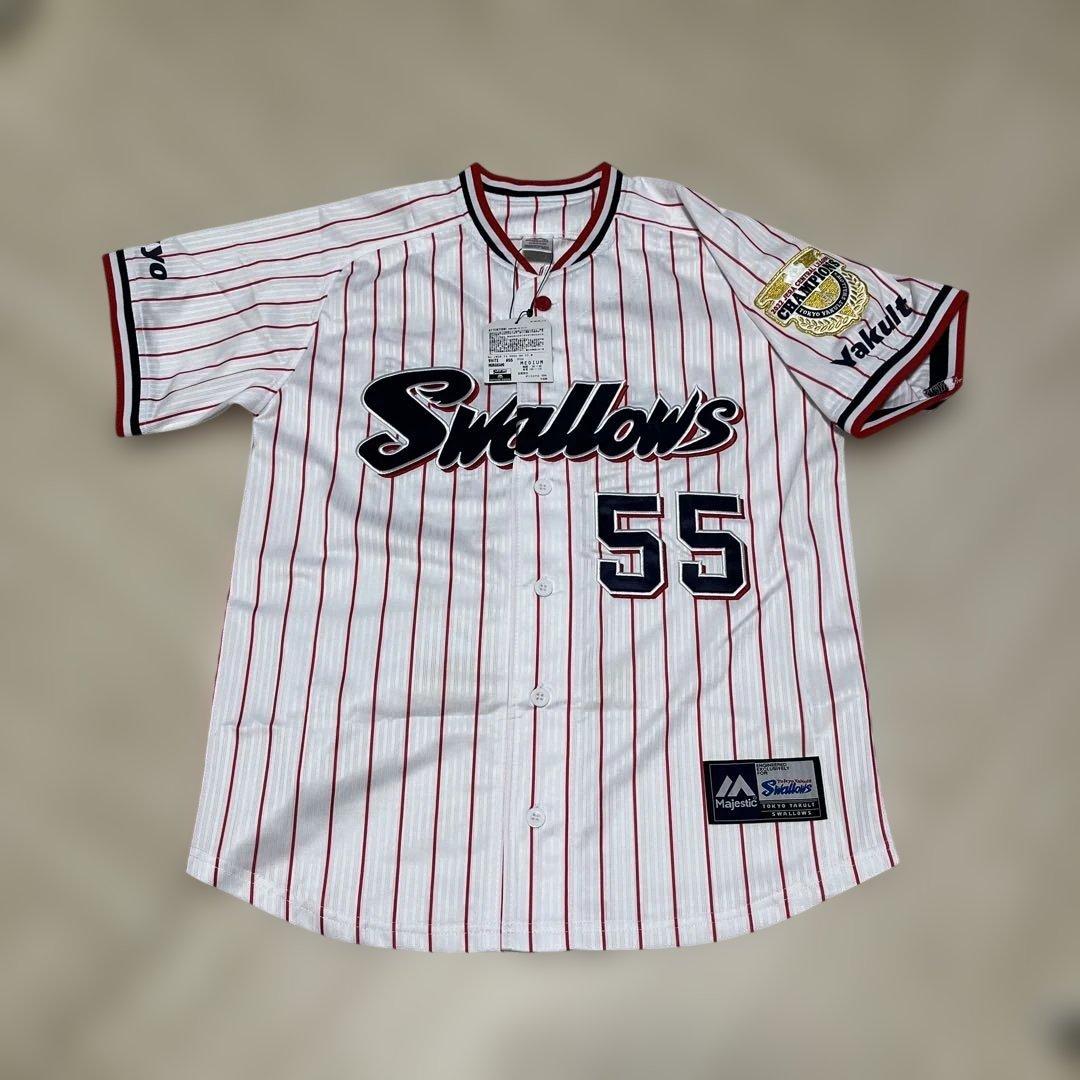 タグ付き　ヤクルトスワローズ　村上宗隆　2022年優勝記念ユニフォーム　Ｍサイズ