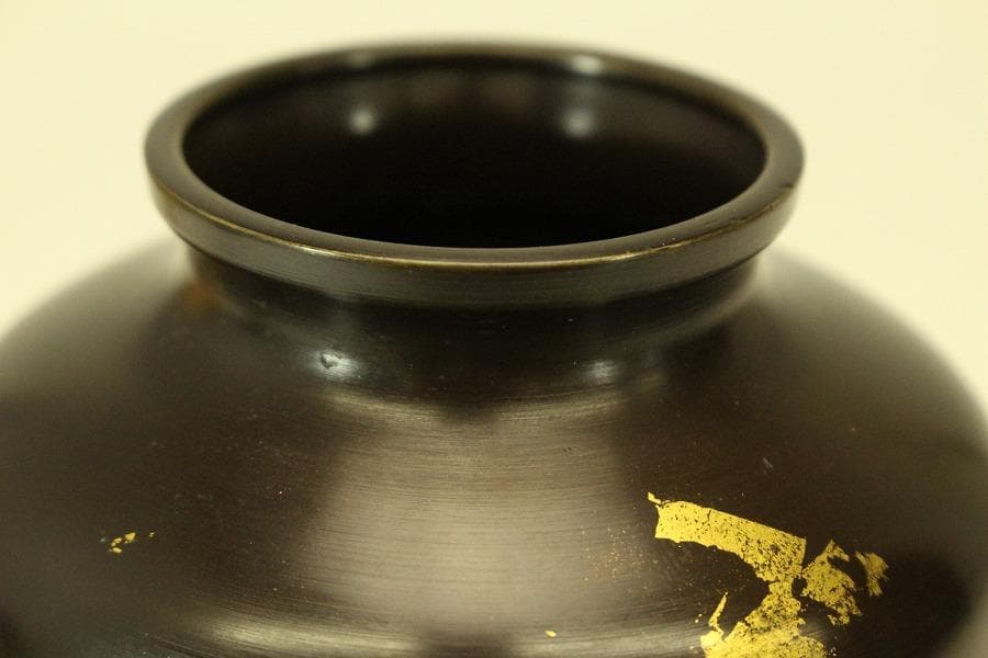 青銅宣徳 壷 共箱 未使用 美品(ZE427)