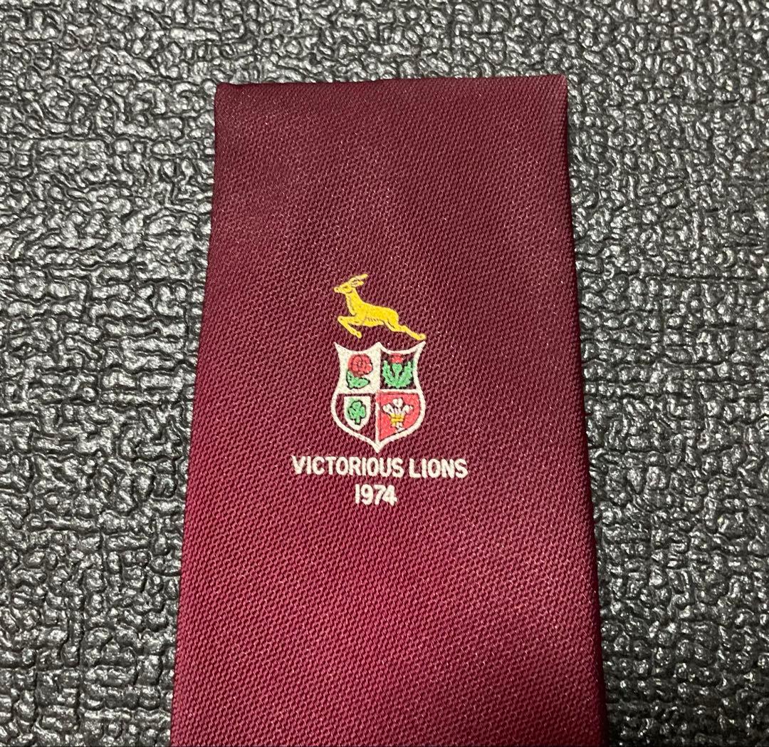 超お宝1974年ブリティッシュライオンズ南アフリカ遠征、史上最大の快挙！記念タイ