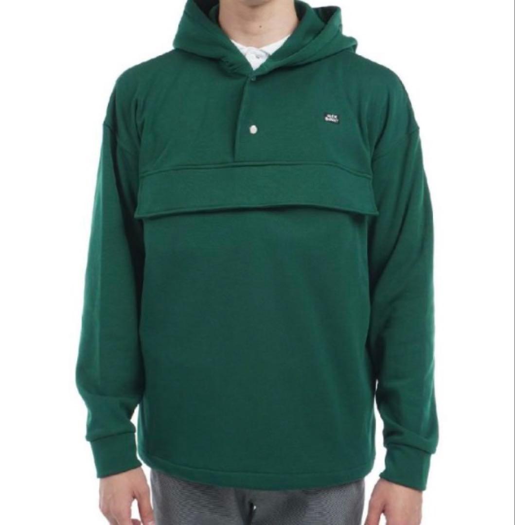 新品 パーリーゲイツ ジャックバニー ソフトタッチ 裏起毛パーカー(5)L/緑