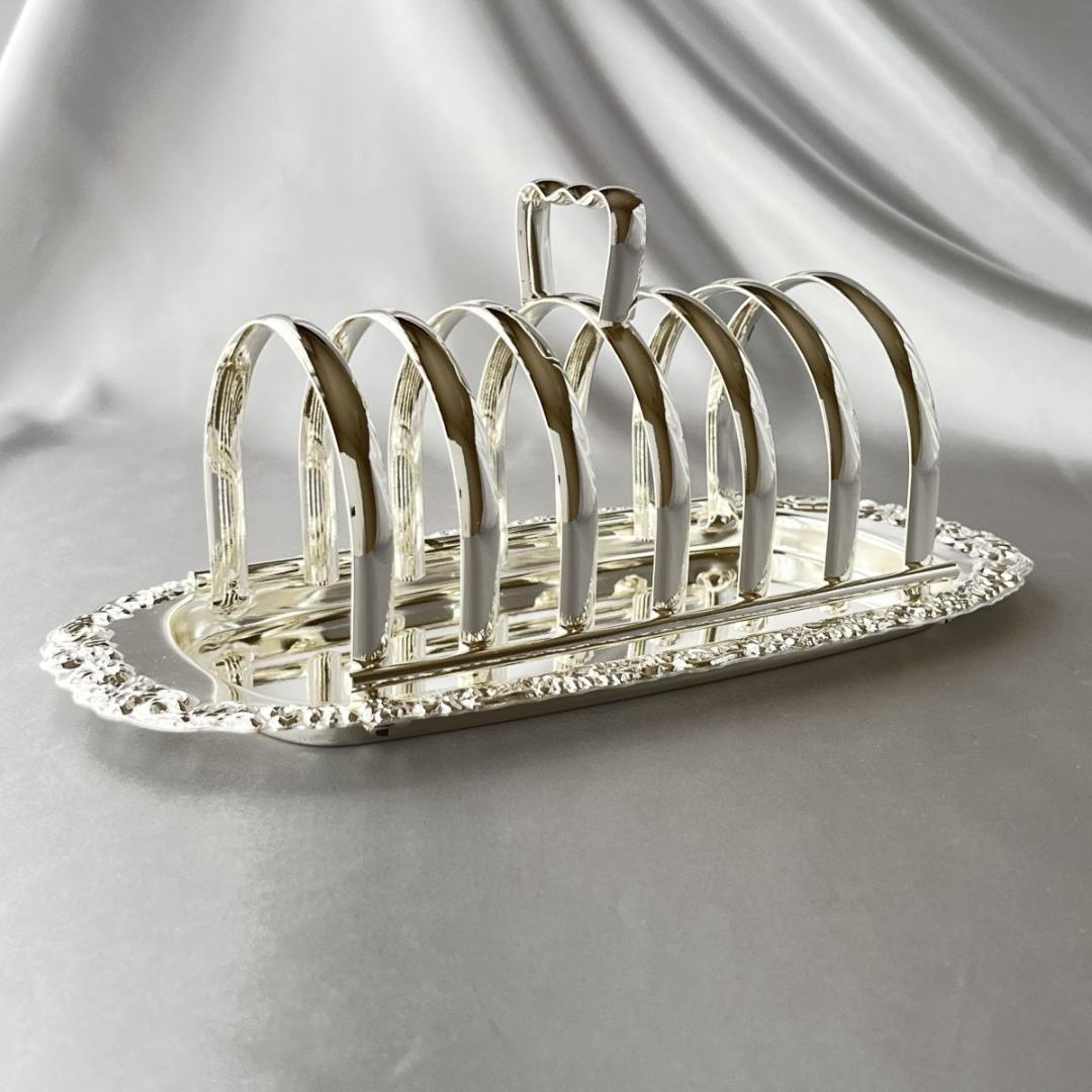 【QUEEN ANNE】 トーストラック【シルバープレート】